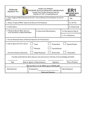 how to fill er1 form.